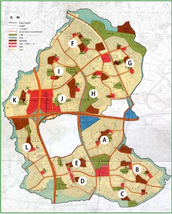 千里丘陵住宅地区開発計画図